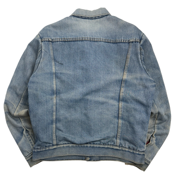 Vintage Red Interior Insulated Denim Jacket