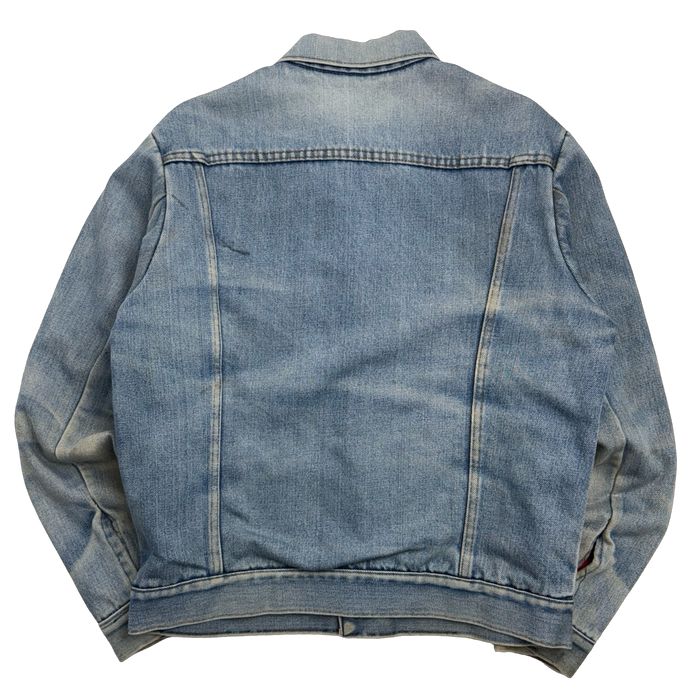 Vintage Red Interior Insulated Denim Jacket | Vitnage Clothing Store Canada