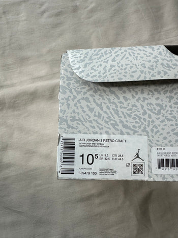 Air Jordan 3 Retro Craft Ivory (USED)