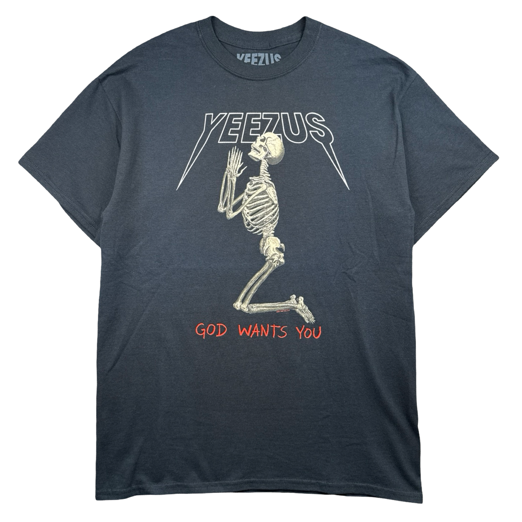 Kanye West Yeezus Skeleton God Wants You Tee Black