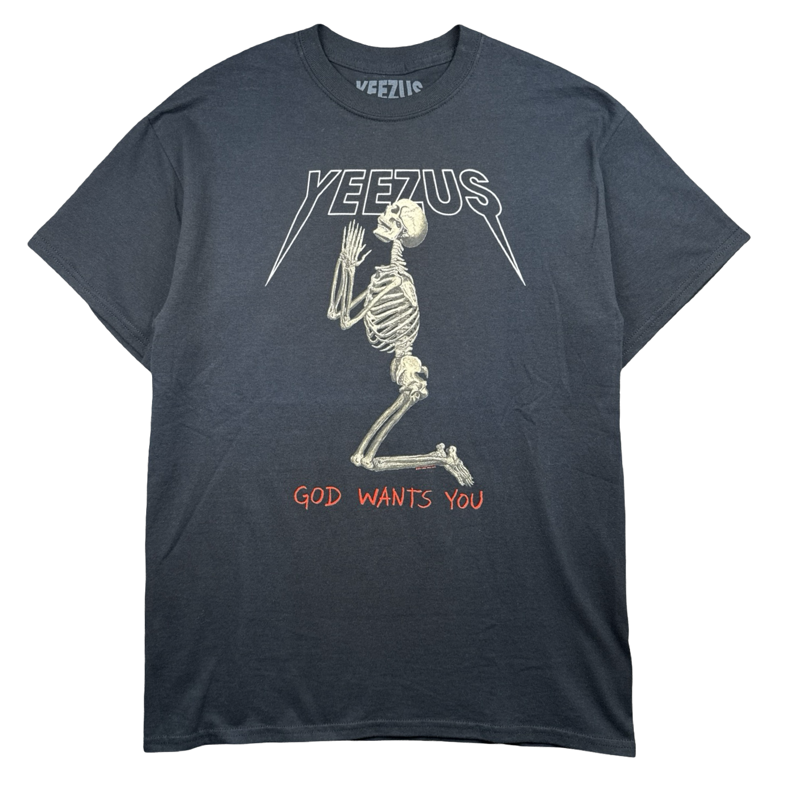 Kanye West Yeezus Skeleton God Wants You Tee Black