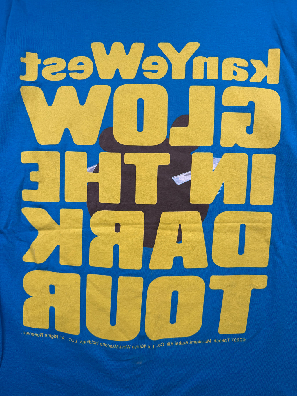 Vintage 2000’s Kanye West Glow In The Dark Tour Tee Blue