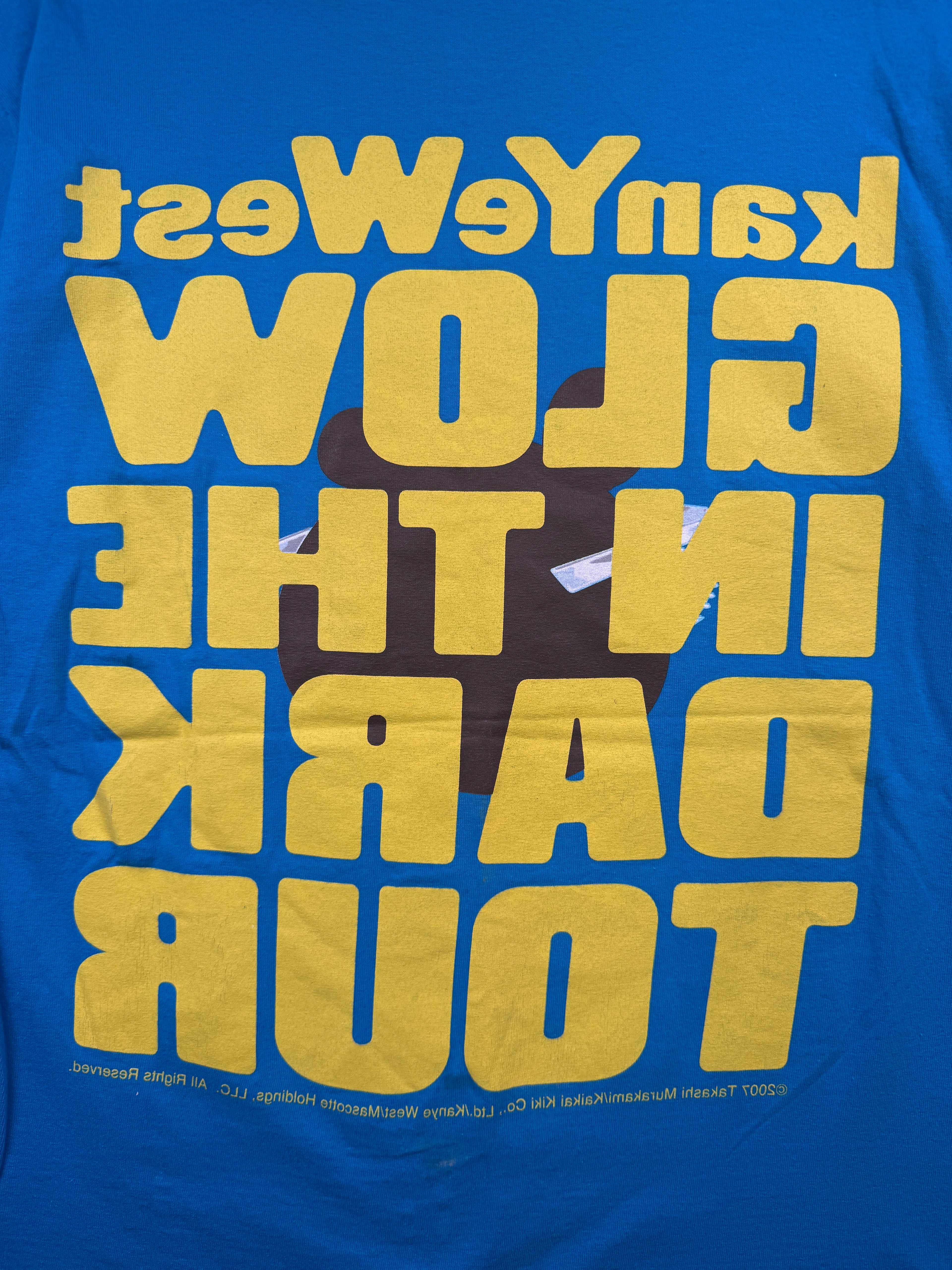 Vintage 2000’s Kanye West Glow In The Dark Tour Tee Blue
