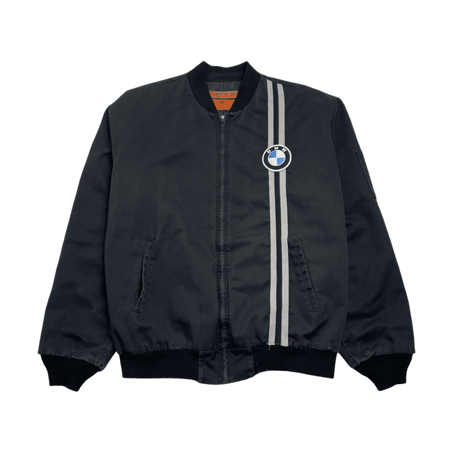 (L) Vintage BMW Bomber Jacket Black