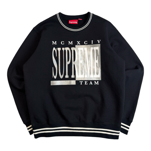 Supreme Team Crewneck Black (USED) | Vintage Clothing Store Canada