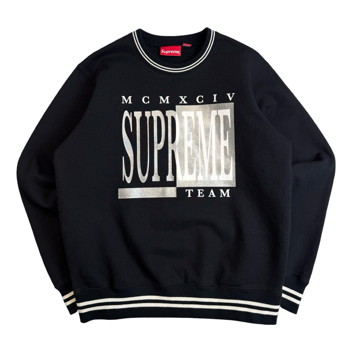 Supreme Team Crewneck Black (USED) | Vitnage Clothing Store Canada
