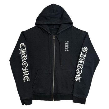 Chrome Hearts Monogram Cross Dagger Zip Up Sweater Black