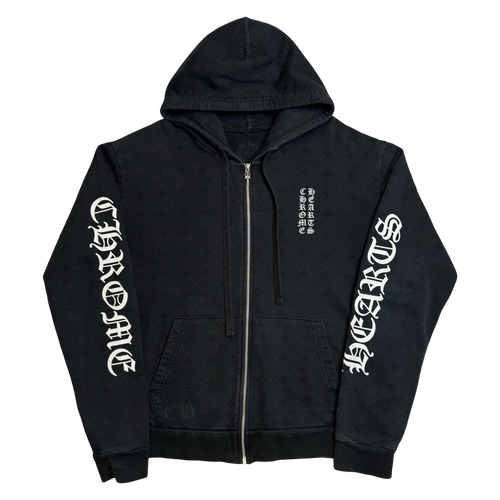 Chrome Hearts Monogram Cross Dagger Zip Up Sweater Black | Vintage Clothing Store Canada