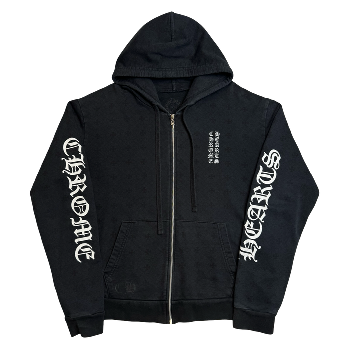 Chrome Hearts Monogram Cross Dagger Zip Up Sweater Black | Vitnage Clothing Store Canada