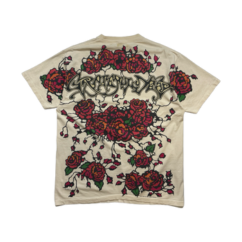 Vintage '92 Grateful Dead Bertha Roses AOP Tee White