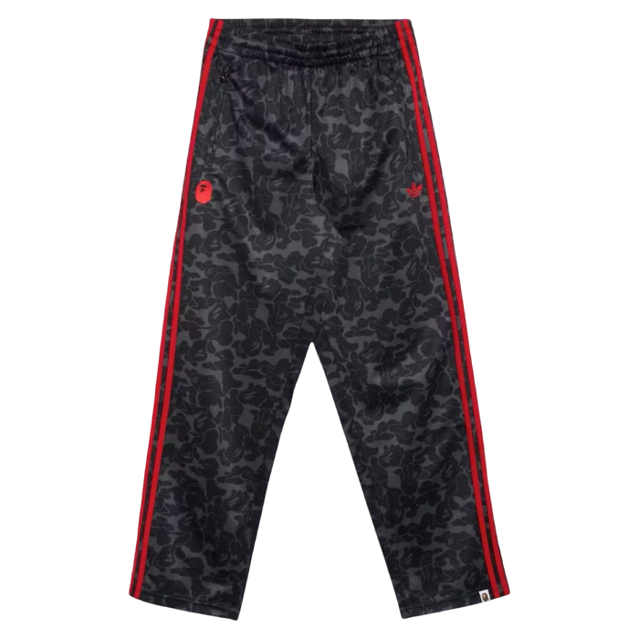 BAPE x Adidas All Over Print Track Pants Black/Red | Vitnage Clothing Store Canada