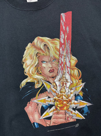 Vintage 2001 Lady Death Comic Images Tee Black