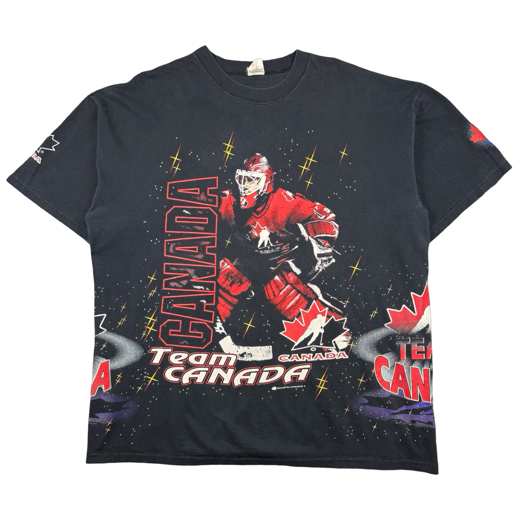 Vintage Team Canada Hockey AOP Tee Black