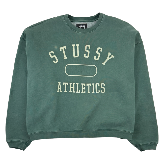 Stussy Athletics Crew Sweatshirt Pine (USED)