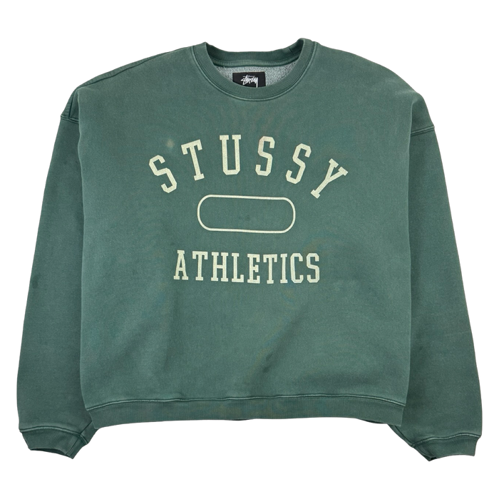 Stussy Athletics Crew Sweatshirt Pine (USED) | Vitnage Clothing Store Canada