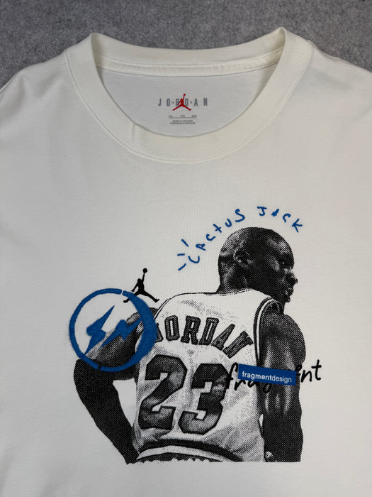 Travis Scott x Jordan x Fragment Tee White (USED) | Vitnage Clothing Store Canada