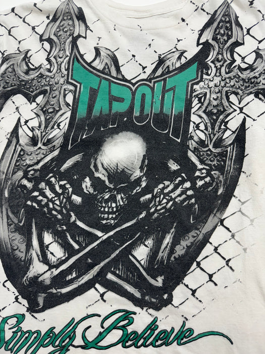 Vintage Y2k Tapout Tee White | Vitnage Clothing Store Canada