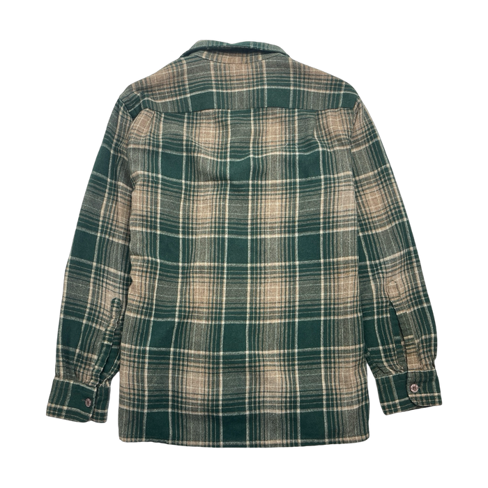 (M) Vintage Flannel Button Up Green | Vitnage Clothing Store Canada