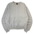 Stussy Patchwork Knit Sweater Cream (USED)