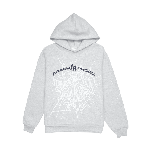 Sp5der Arach NY Phobia Hoodie Ash Grey | Vintage Clothing Store Canada