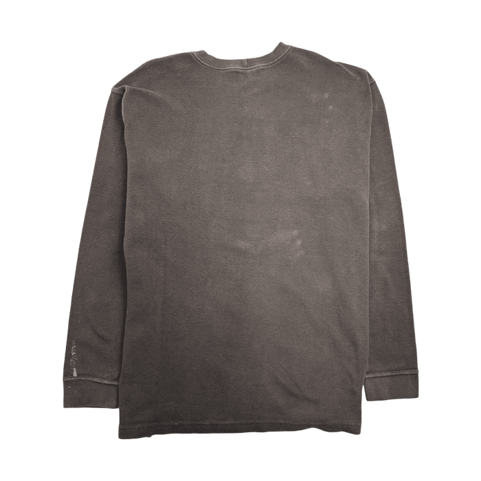 (XL) Vintage Waffle Knit L/S Tee Brown | Vitnage Clothing Store Canada