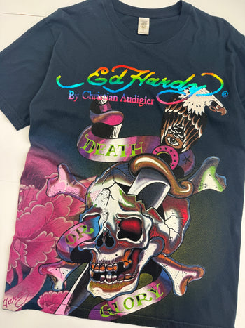 Ed Hardy Christian Audigier Death or Glory Tee Black
