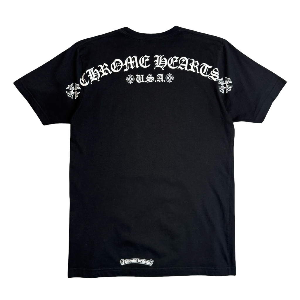 Chrome Hearts USA Script Logo Pocket Tee Black