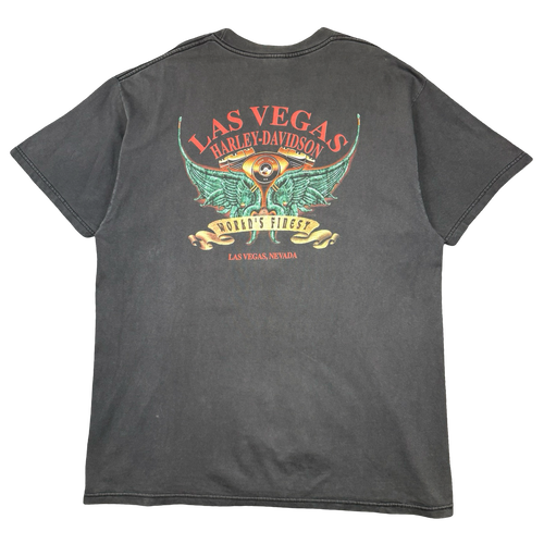 Vintage Harley Davidson Chrome Engine Tee Black | Vintage Clothing Store Canada