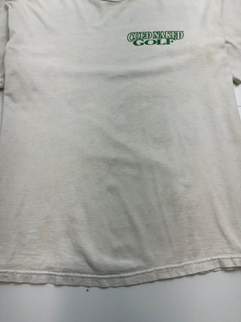 (M) Vintage Coed Naked Golf Tee White