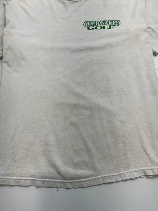 (M) Vintage Coed Naked Golf Tee White | Vitnage Clothing Store Canada