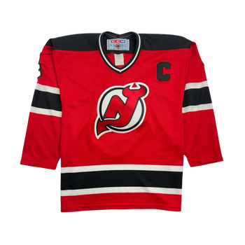 (L) NHL New Jersey Devils Scott Stevens Hockey Jersey Red