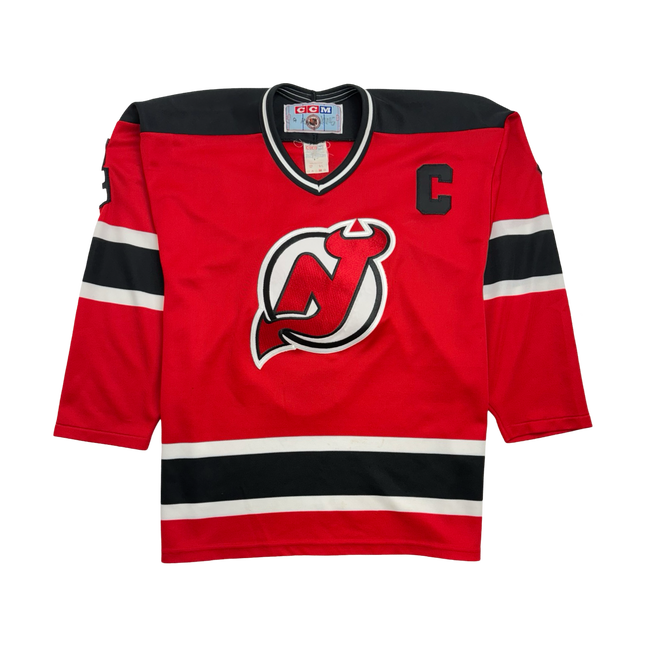 (L) NHL New Jersey Devils Scott Stevens Hockey Jersey Red