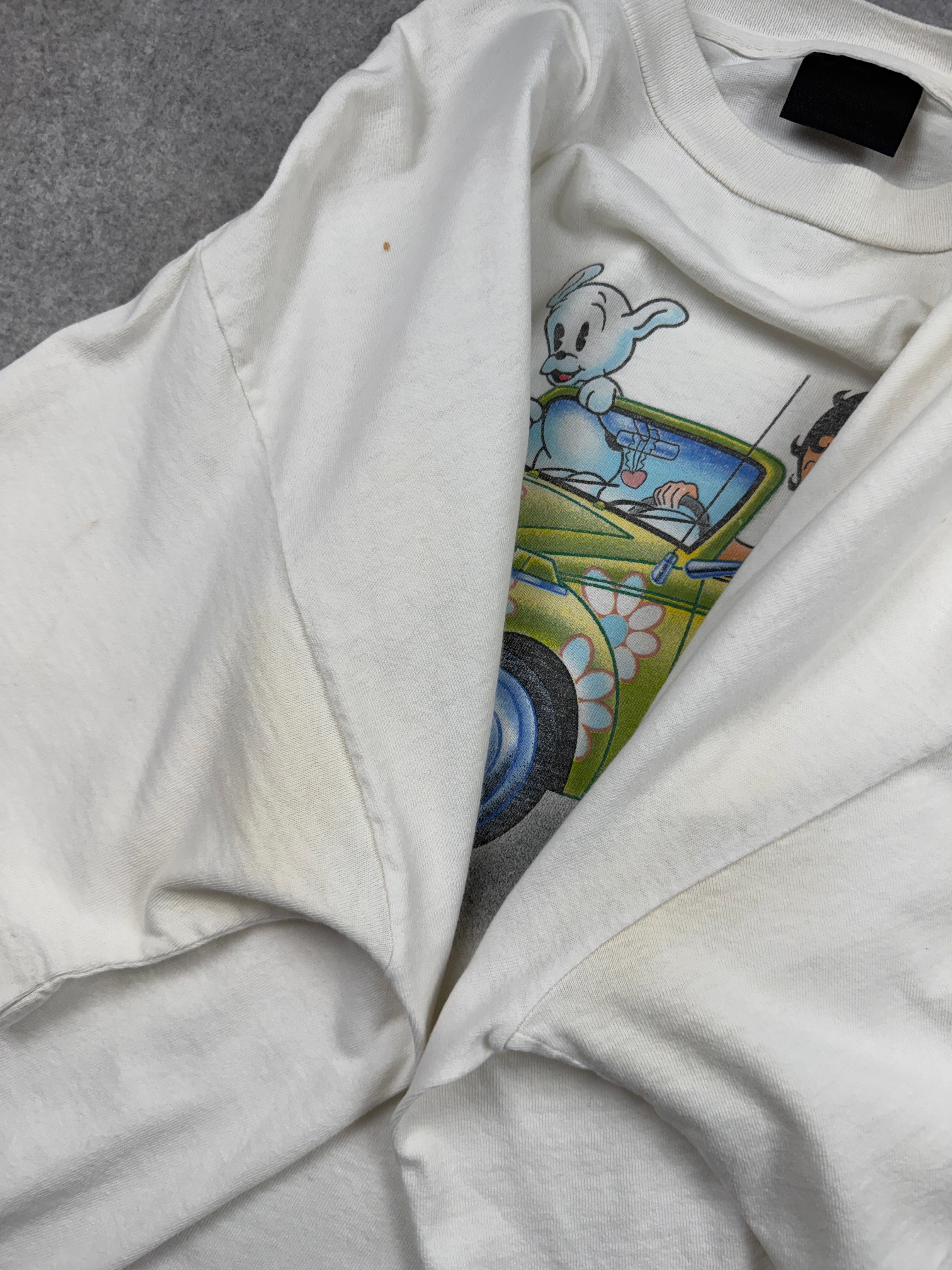 Vintage 90's Betty Boop Car Booper Tee White