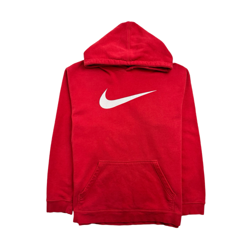 (M) Vintage 2000s Nike Big Swoosh Hoodie Red | Vintage Clothing Store Canada