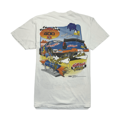 (S) Vintage '01 Looney Tunes Kellog's Nascar Tee White | Vintage Clothing Store Canada