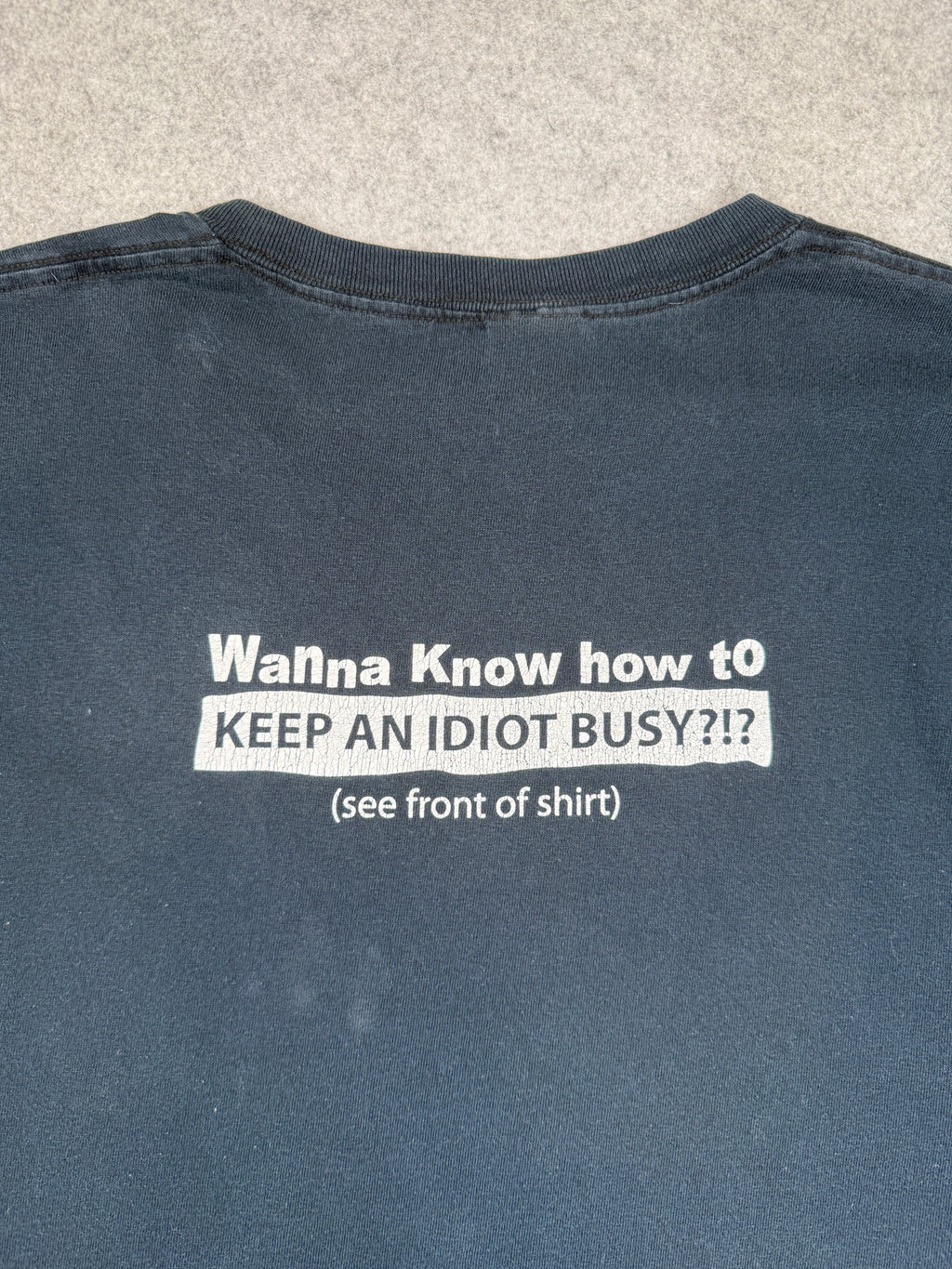 Vintage Busy Idiot Tee Black