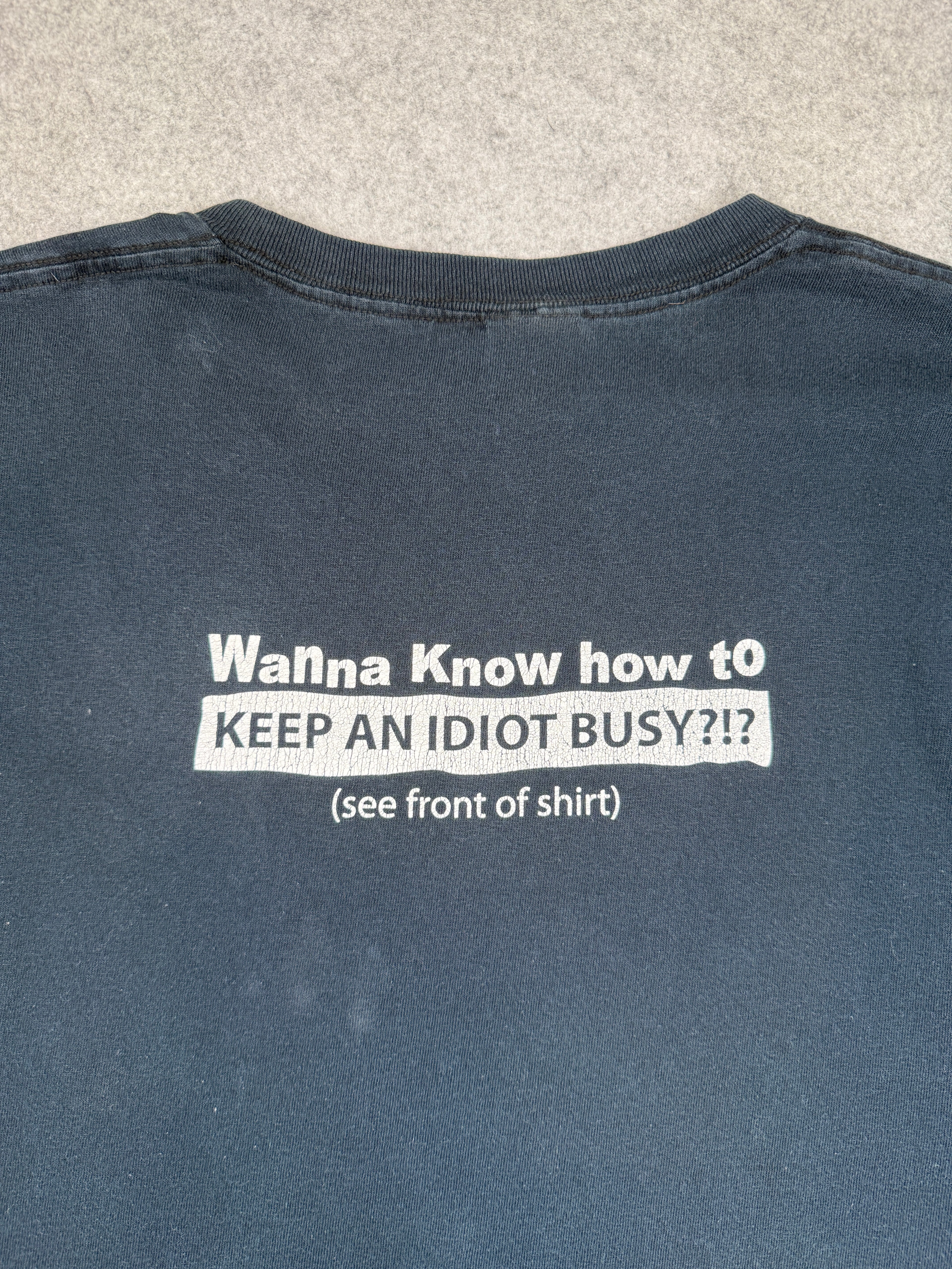 Vintage Busy Idiot Tee Black