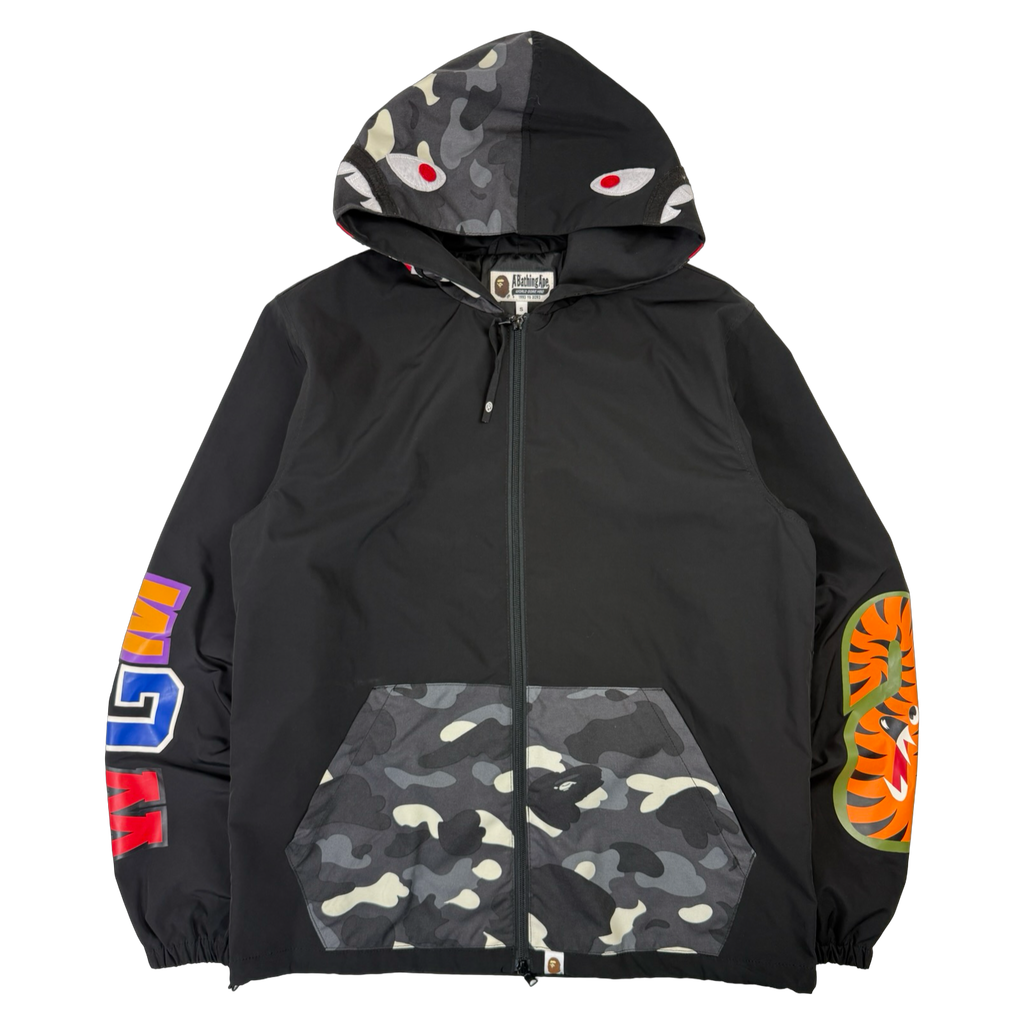 BAPE City Camo Shark Zip Up Light Jacket Black (USED)