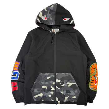 BAPE City Camo Shark Zip Up Light Jacket Black (USED)