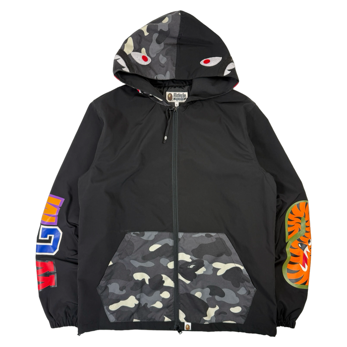 BAPE City Camo Shark Zip Up Light Jacket Black (USED) | Vitnage Clothing Store Canada