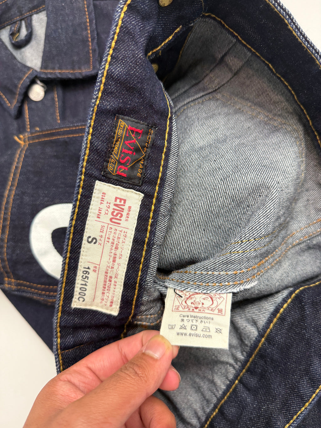 Palace x Evisu Classic Seagull Denim Jacket Indigo Raw (USED)