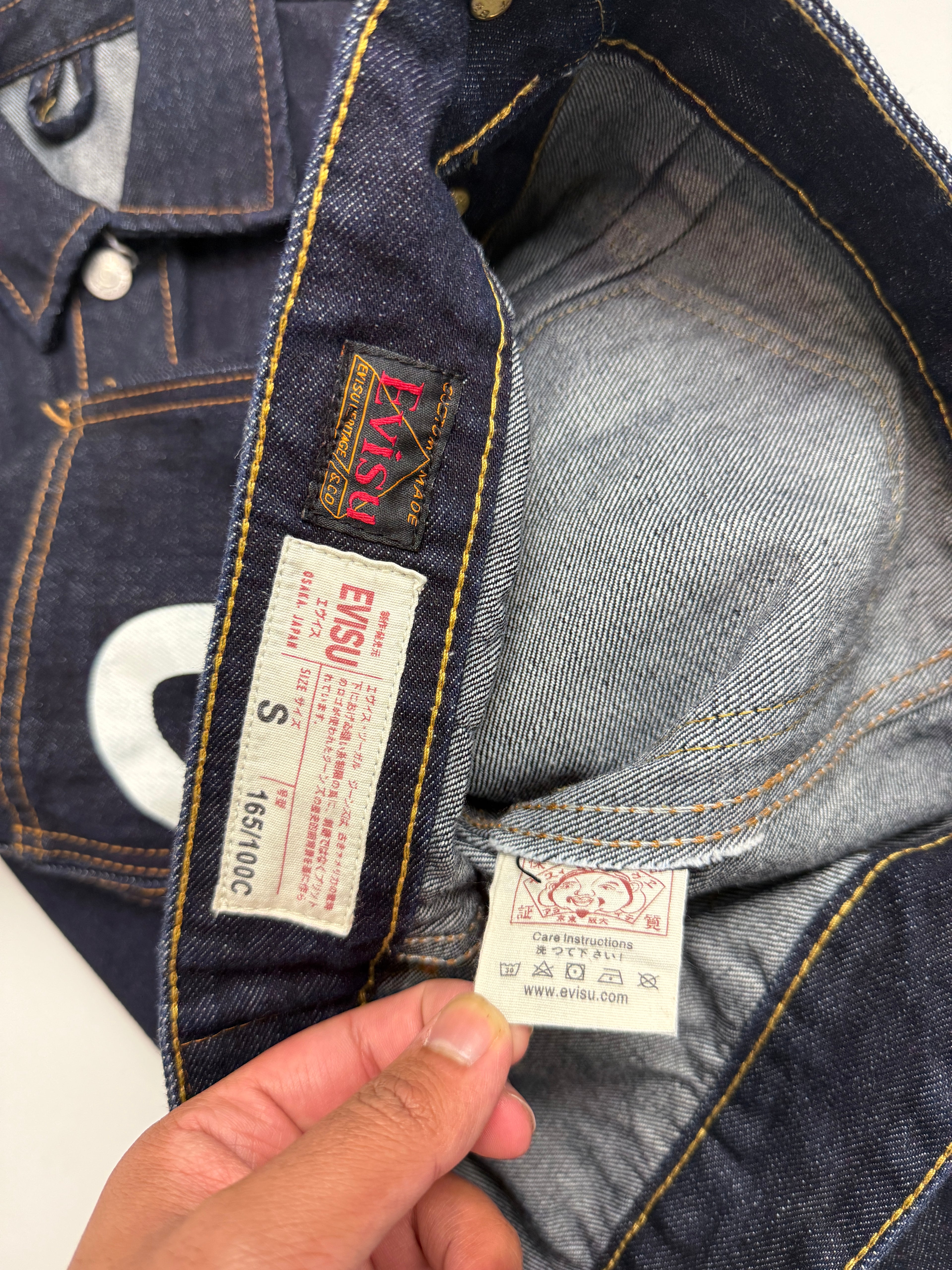 Palace x Evisu Classic Seagull Denim Jacket Indigo Raw (USED)
