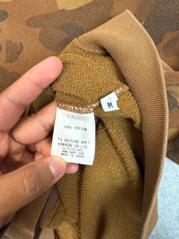 2000s BAPE OG Camo Full Zip Hoodie Brown (USED)