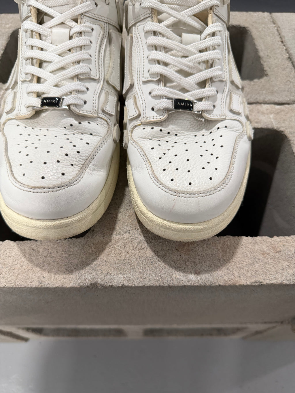 Amiri Skel Top Low Sneakers White (USED)