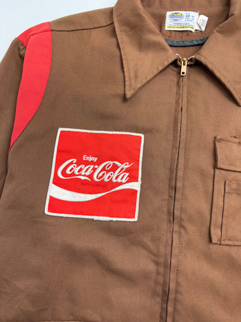 (XL) Vintage 70s Coca Cola Jacket Brown