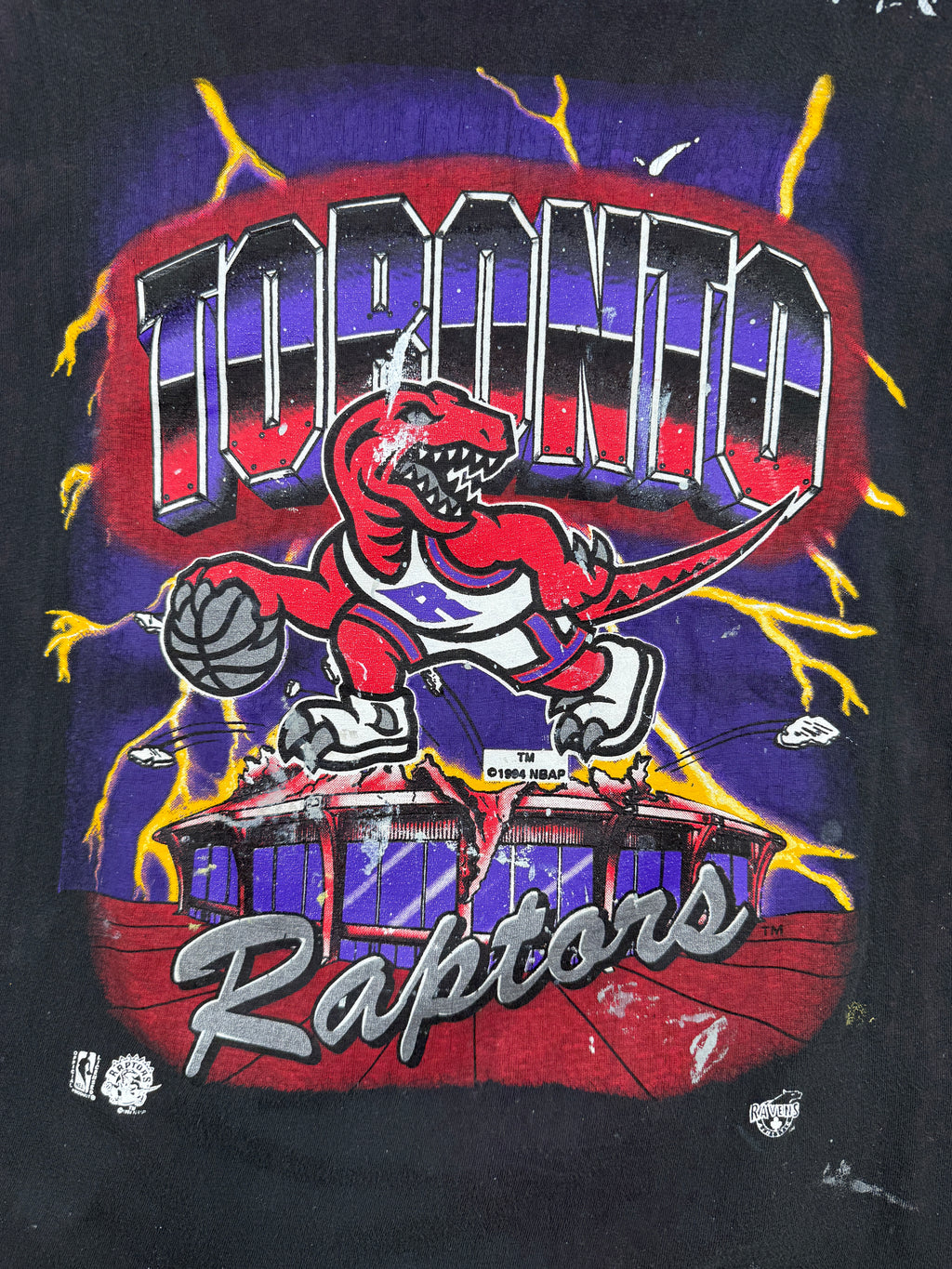 Vintage Toronto Raptors Mascot Tee Black