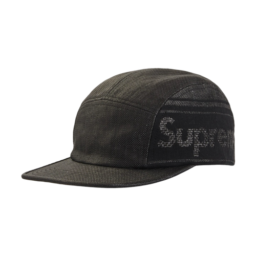 Supreme Raffia Woven Logo Camp Cap Black | Vintage Clothing Store Canada