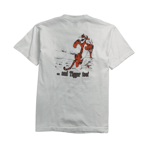 Vintage 90s Winnie The Pooh Queen's University Tee White | Vintage Clothing Store Canada