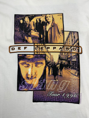 (L) Vintage '96 Def Leppard Slang Tour Tee White