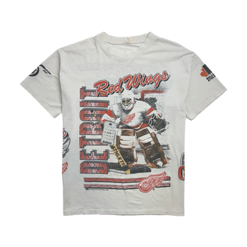 Vintage '91 Detroit Red Wings AOP Tee White